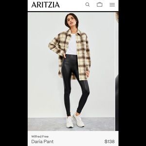 Aritzia Wilfred Free vegan leather pants